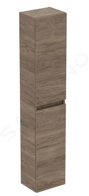 Ideal Standard Eurovit - Hoge kast, 150x30x24 cm, 2 deuren, L/R scharnieren, noten R0268Y9