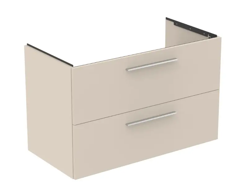 Levně Ideal Standard i.Life B - Umyvadlová skříňka, 100x63x51 cm, 2 zásuvky, levá, matná písková T5584NF