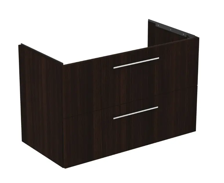 Levně Ideal Standard i.Life B - Umyvadlová skříňka, 100x63x51 cm, 2 zásuvky, levá, kávový dub T5584NW