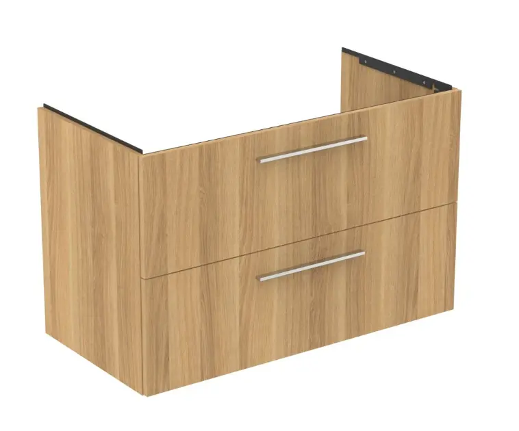 Levně Ideal Standard i.Life B - Umyvadlová skříňka, 100x63x51 cm, 2 zásuvky, levá, přírodní dub T5584NX