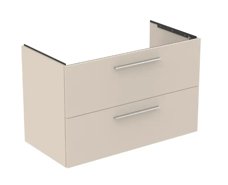 Levně Ideal Standard i.Life B - Umyvadlová skříňka, 100x63x51 cm, 2 zásuvky, pravá, matná písková T5585NF