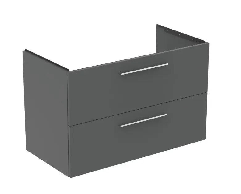 Levně Ideal Standard i.Life B - Umyvadlová skříňka, 100x63x51 cm, 2 zásuvky, pravá, šedý matný křemen T5585NG