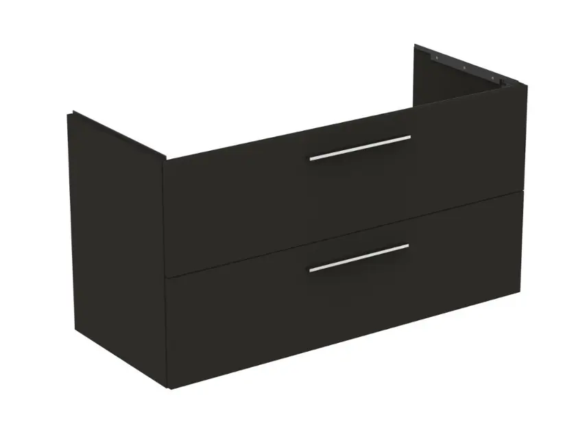 Levně Ideal Standard i.Life B - Umyvadlová skříňka, 120x63x51 cm, 2 zásuvky, levá, matná uhlově šedá T5586NV