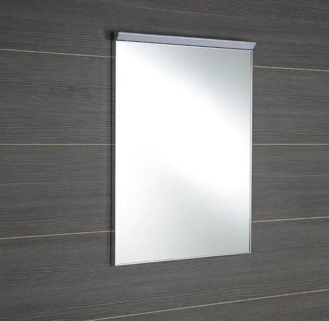Miroir LED 60x80 Cm Cadre Aluminium Noir – Lumière Dimmable 6000K, Anti-buée – Salle De Bain