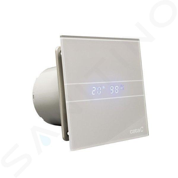 Sapho Cata E - Badkamerventilator E-100 GSTH axiaal met automaat, 8 W, 100 mm buis, zilver 00900600