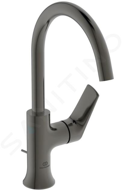 Ideal Standard La Dolce Vita - Miscelatore da lavabo, con sistema di scarico, Magnetic Grey BD657A5