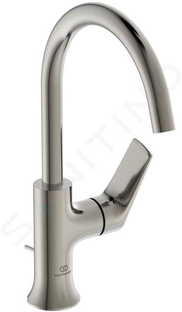 Ideal Standard La Dolce Vita - Miscelatore da lavabo, con sistema di scarico, Silver Storm BD657GN