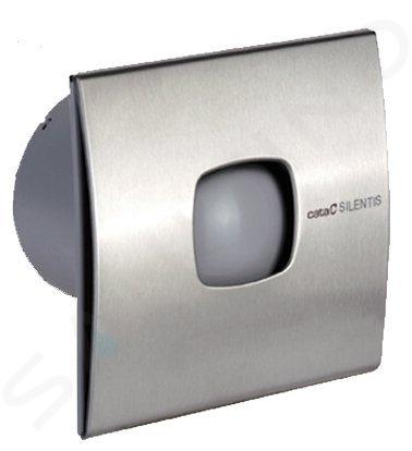 Sapho Cata Silentis - Badkamerventilator 10 INOX axiaal, 15 W, buis 100 mm, roestvrij staal 01070300