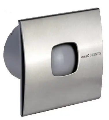 Sapho Cata Silentis - Koupelnový ventilátor 10 INOX axiální, 15 W, potrubí 100 mm, nerez 01070300