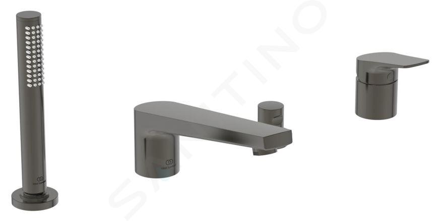 Ideal Standard La Dolce Vita - Mitigeur pour rebord de baignoire, installation 4 trous, Magnetic Grey BD671A5