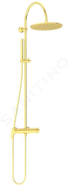 Ideal Standard La Dolce Vita - Set doccia con miscelatore, diametro 30 cm, color oro spazzolato BD674A2