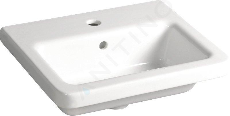 Sapho City - Lavabo 50x18x40 cm, bianco KE050