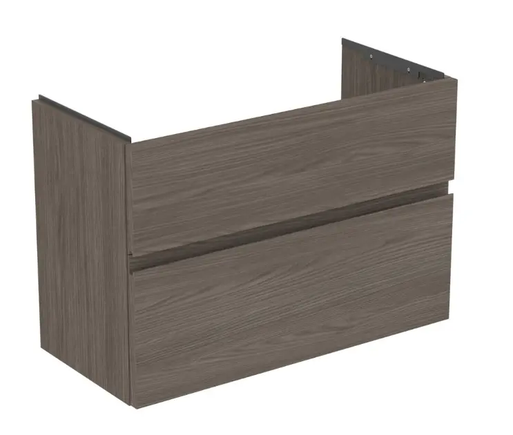 Ideal Standard Finesse - Umyvadlová skříňka, 80x38x55 cm, 2 zásuvky, Dark Elm E3380UR