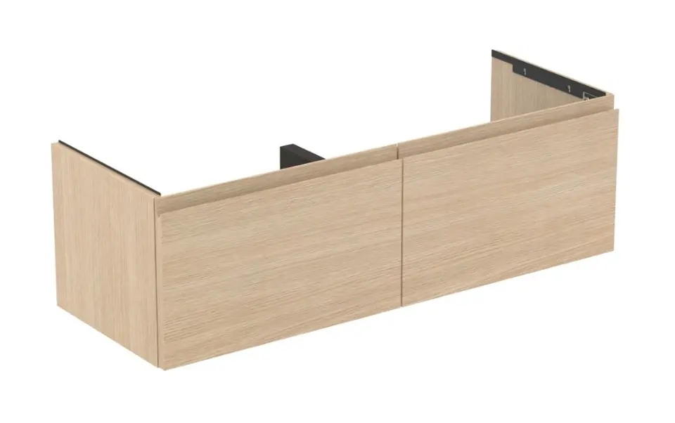 Levně Ideal Standard Finesse - Umyvadlová skříňka, 120x44x37 cm, 2 zásuvky, bílý dub E3389US