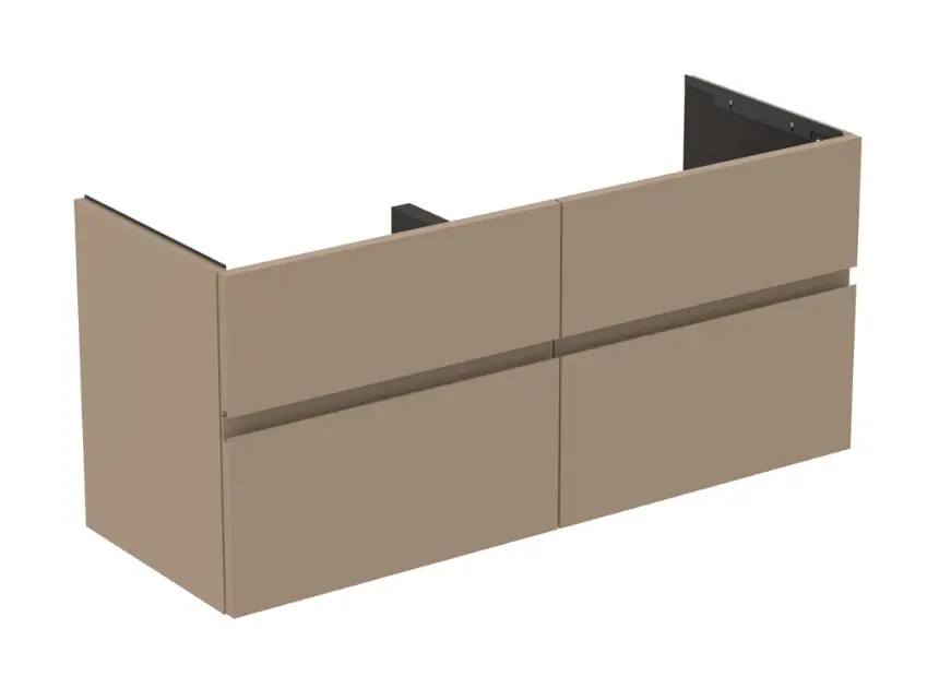 Levně Ideal Standard Finesse - Umyvadlová skříňka, 120x44x55 cm, 4 zásuvky, Matt Greige E3390UP