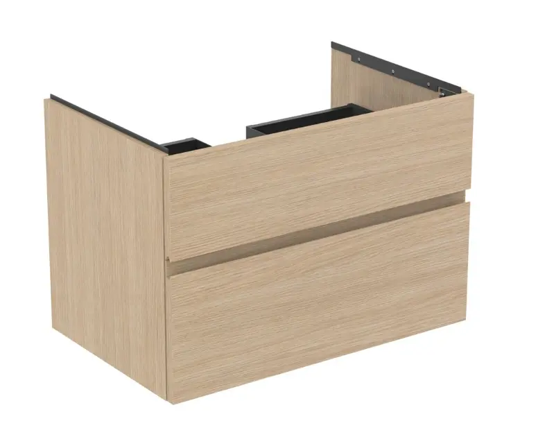 Levně Ideal Standard Finesse - Umyvadlová skříňka, 80x51x55 cm, 2 zásuvky, bílý dub E3396US