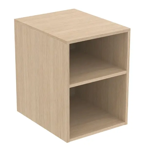 Ideal Standard Finesse - Oldalszekrény, nyitott, 40x51x54 cm, 1 polc, fehér tölgy E3401US