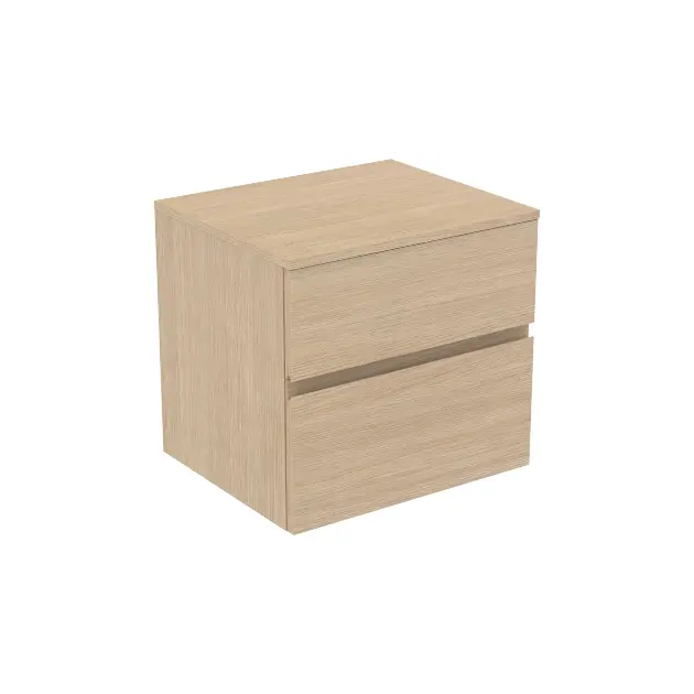 Levně Ideal Standard Finesse - Umyvadlová skříňka, 60x51x56 cm, 2 zásuvky, bílý dub E3433US
