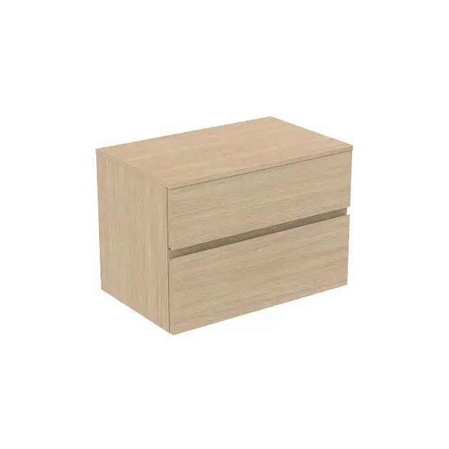 Levně Ideal Standard Finesse - Umyvadlová skříňka, 80x51x56 cm, 2 zásuvky, bílý dub E3434US