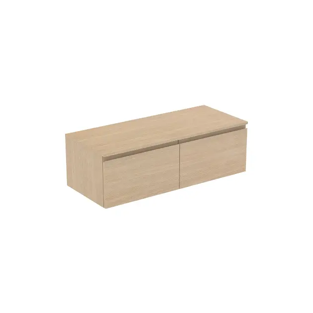 Levně Ideal Standard Finesse - Umyvadlová skříňka, 120x51x38 cm, 2 zásuvky, bílý dub E3436US