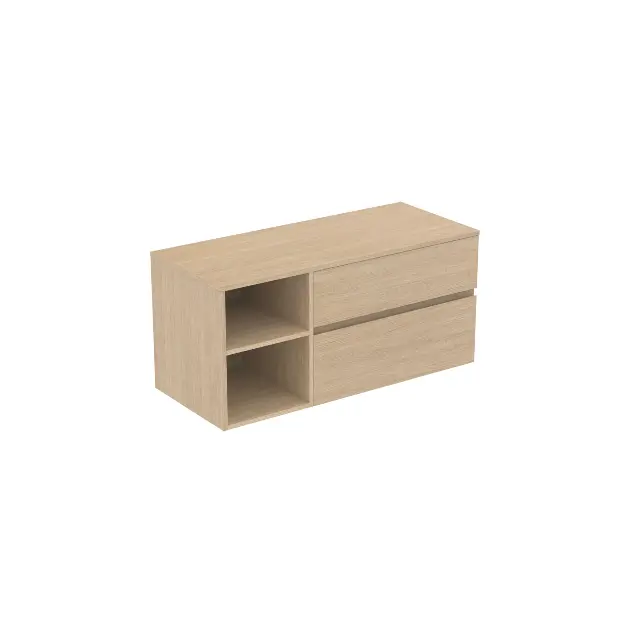 Levně Ideal Standard Finesse - Umyvadlová skříňka, 120x51x56 cm, 2 zásuvky, bílý dub E3438US