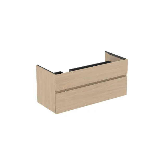 Levně Ideal Standard Finesse - Umyvadlová skříňka 120x51x55 cm, 2 zásuvky, bílý dub E3447US