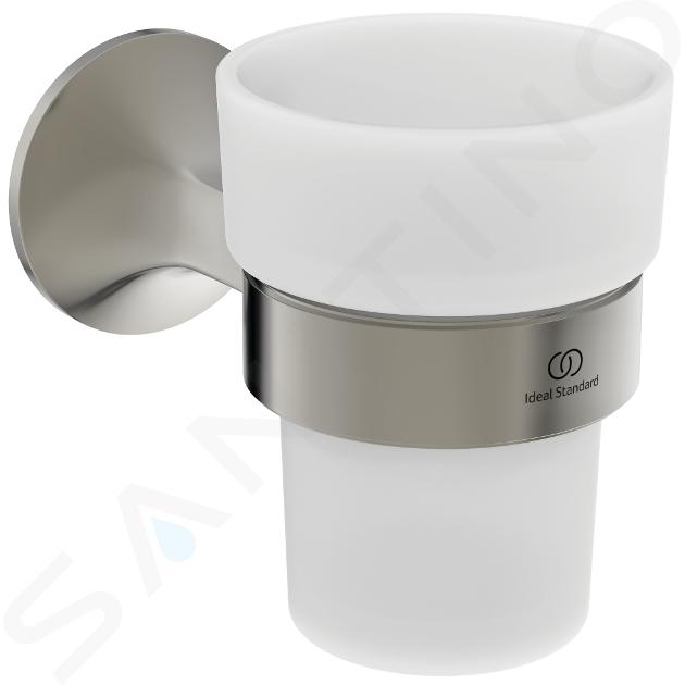 Ideal Standard La Dolce Vita - Vaso para cepillos y pasta de dientes, cristal/Silver Storm T5506GN