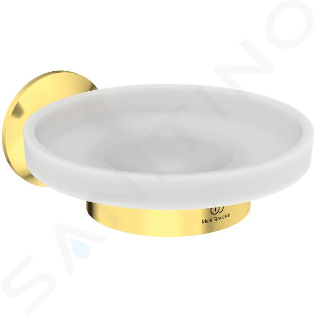 Ideal Standard La Dolce Vita - Jabonera con soporte, vidrio/oro cepillado T5507A2