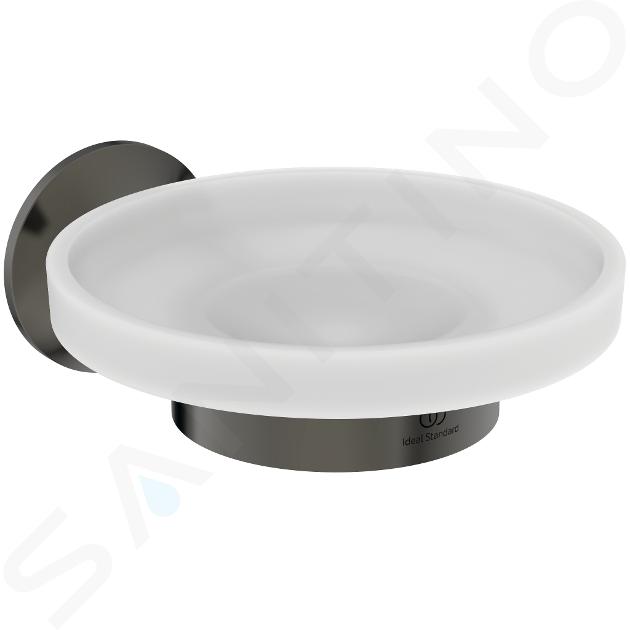 Ideal Standard La Dolce Vita - Porte-savon avec support, verre/Magnetic Grey T5507A5