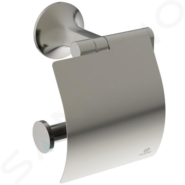 Ideal Standard La Dolce Vita - Suport pentru hârtie igienică cu capac, Silver Storm T5509GN