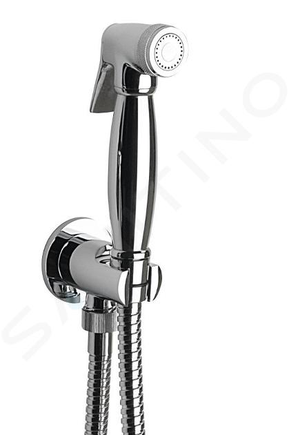 Sapho Reitano Rubinetteria Retro - Bidet-Brause mit Schlauch und Brausehalter, Chrom 9101