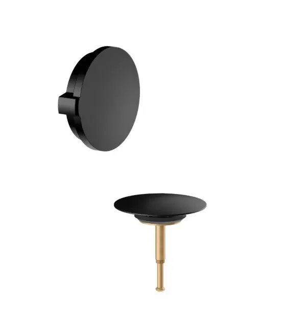 Keuco - Vrchná súprava k vaňovej odtokovej a prepadovej súprave s napúšťaním, matná čierna 59930370075