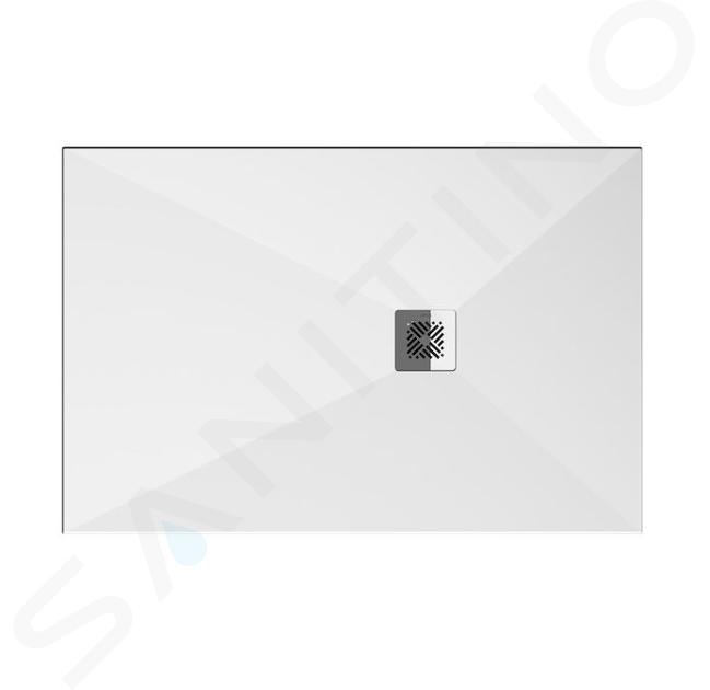 Jika Padana - Receveur de douche 100x80 cm, aspect ardoise/blanc mat H214930R100001