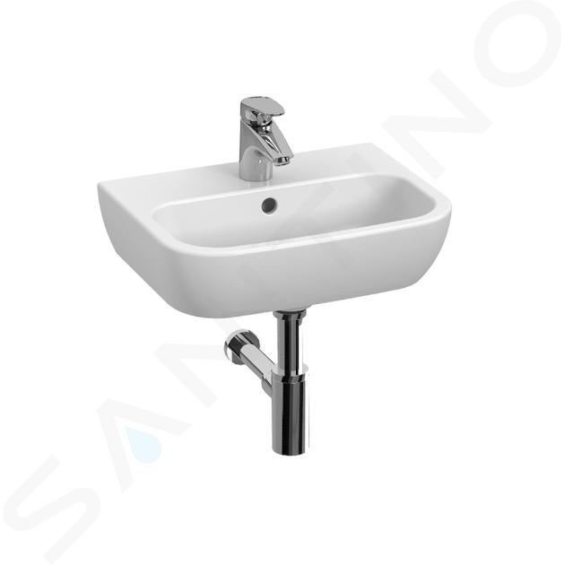 Jika Deep - Lavabo  46x34 cm, orificio para grifo, con rebosadero, blanco H8103650001041