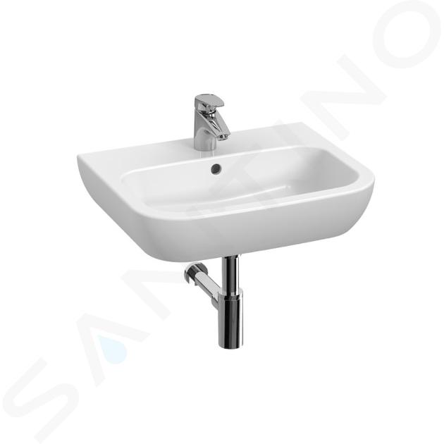 Jika Deep - Lavabo, 50x45 cm, con troppopieno, senza foro per rubinetto, bianco H8103660001091