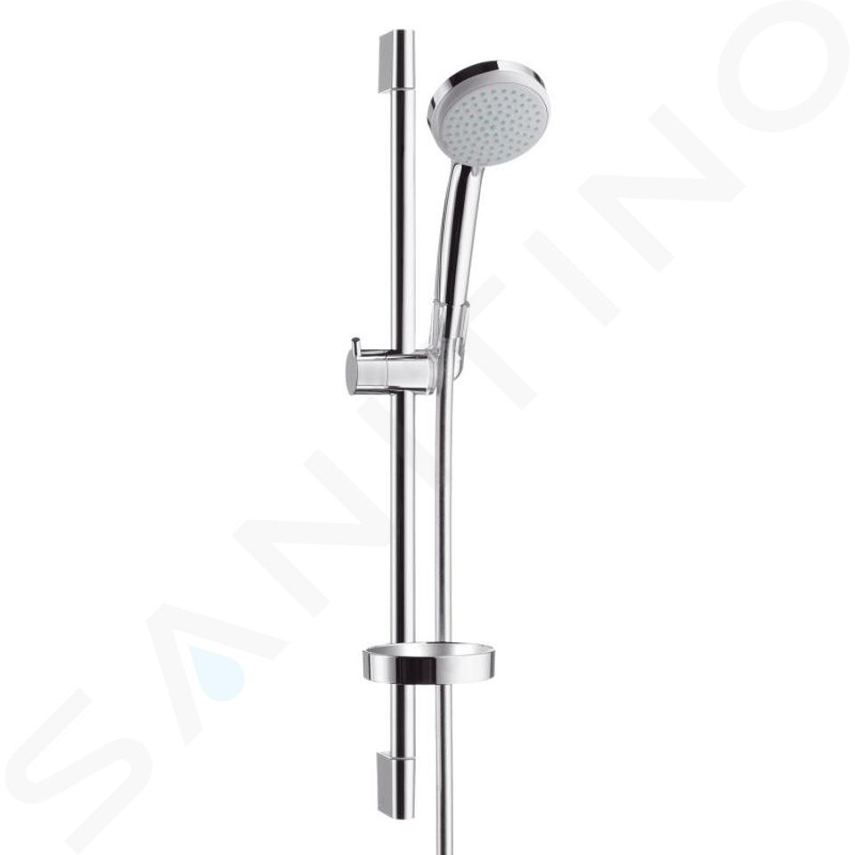 Hansgrohe Croma - Set de pommeau de douche, 9 l/min, 4 jets, barre 0.65 m, flexible, chrome 27776000