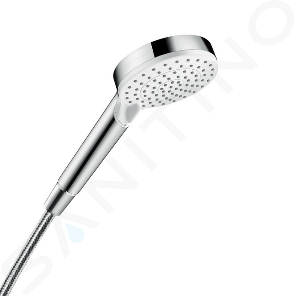 Hansgrohe Crometta - Doccetta a mano Vario 100, 2 getti, bianca/cromata 26330400