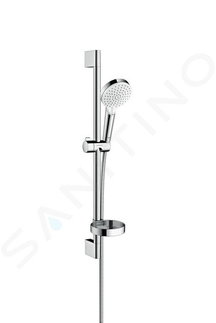 Hansgrohe Crometta - Set sprchové hlavice, 2 proudy, mýdlenky, tyče a hadice, bílá/chrom 26553400