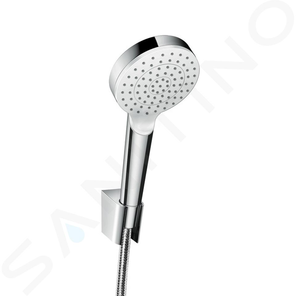 Hansgrohe Crometta - Brausegarnitur 1jet, mit Halter Porter, 160 cm, weiß / verchromt 26567400