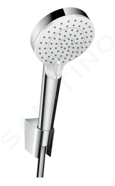 Hansgrohe Crometta - Zuhanyfej szett, 2 fúvókával, tartóval és tömlővel, fehér/króm 26692400