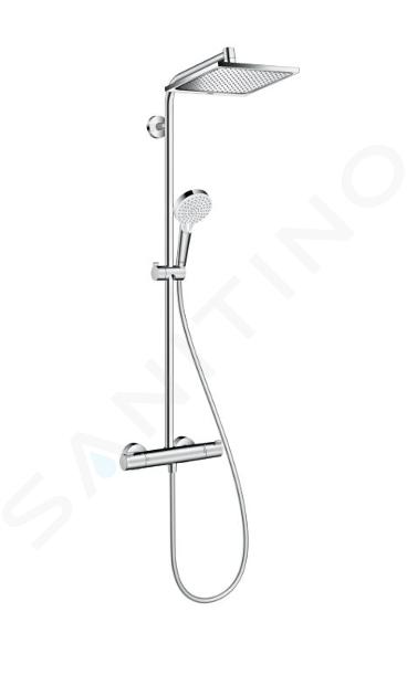 Hansgrohe Crometta - Showerpipe E 240 doucheset met thermostaat, EcoSmart 9 l/min, chroom 27281000