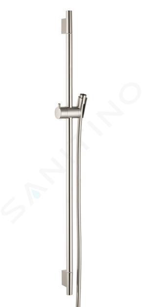 Hansgrohe Raindance - Barra de ducha Unica'S Puro 90 cm, con manguera, níquel cepillado 28631820
