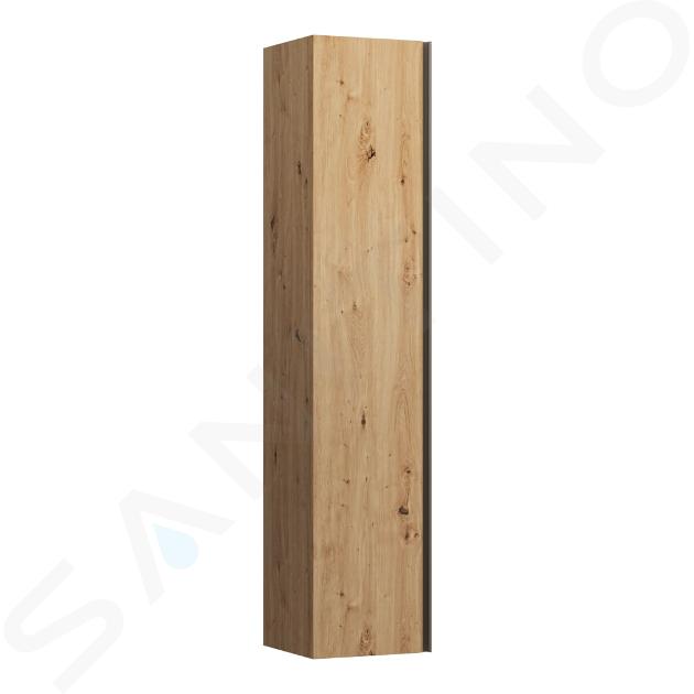 Laufen Meda - Armario alto, 165x35x34 cm, 1 puerta, bisagras a la izquierda, roble H4216510112671