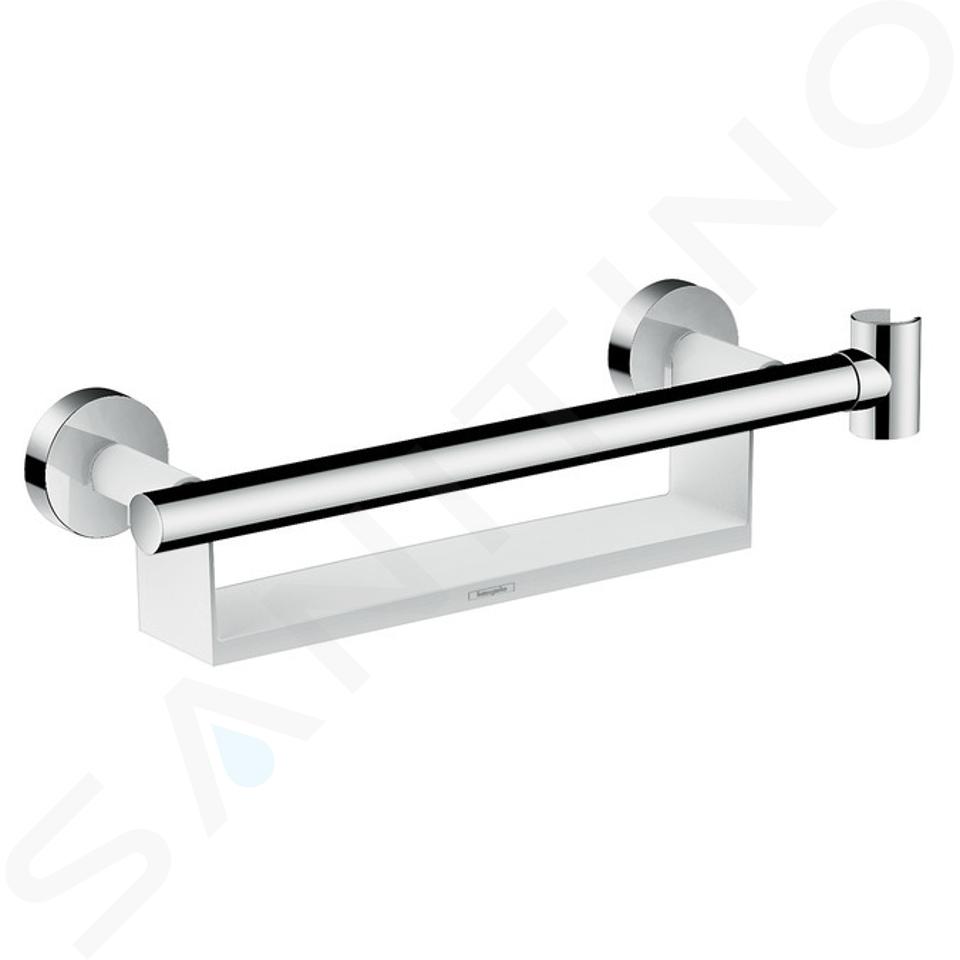 Hansgrohe Raindance Select S - Maniglia Comfort con supporto Porter e mensola, cromato 26328400