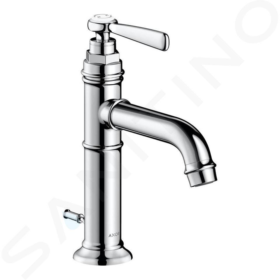 Axor Montreux - Miscelatore monocomando 100 per lavabo, con sistema di scarico a tirante, cromo 16515000