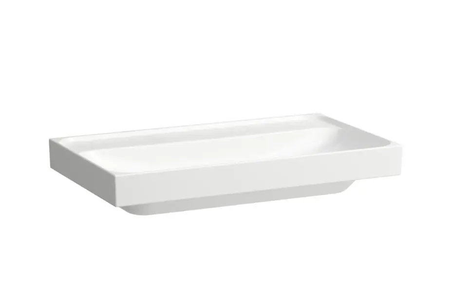 E-shop Laufen Meda - Umývadlo, 80x46 cm, bez prepadu, bez otvoru na batériu, LCC, biela H8161174001121