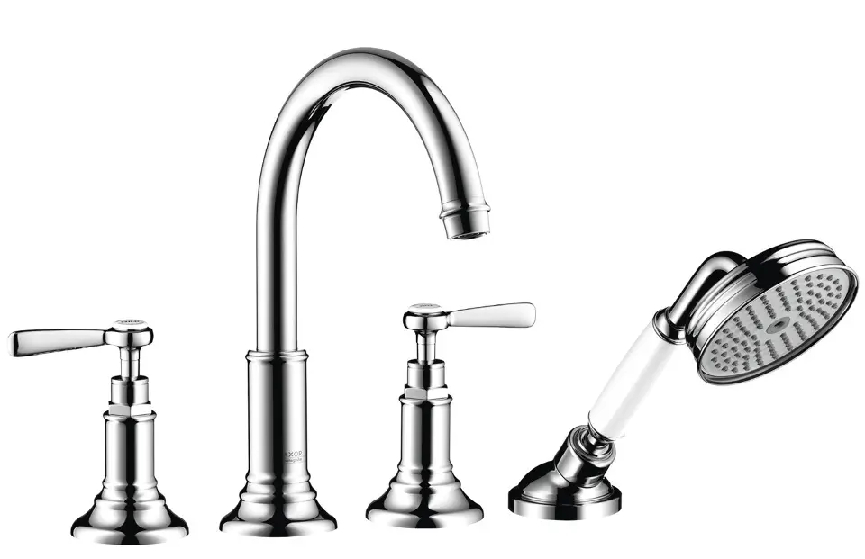 Axor Montreux - Wannenrandarmatur, 4-Loch Montage, Nickel gebürstet 16554820