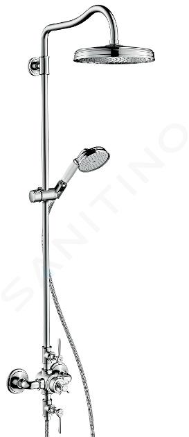 Axor Montreux - Showerpipe s termostatickou batériou a hornou sprchou 1jet, chróm 16572000