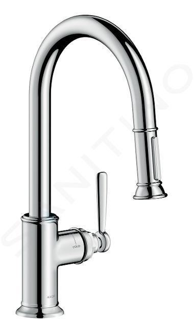 Axor Montreux - Mitigeur de cuisine avec douchette extractible, design en acier inoxydable 16581800