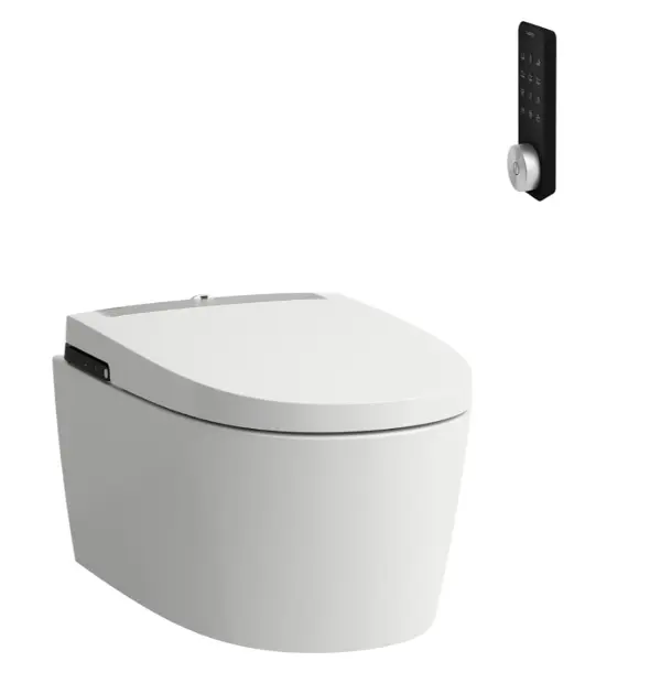 Laufen Cleanet Alvia - Bidet électronique avec céramique, suspendu, Rimless, abattant SoftClose, LCC, blanc H8211604000001